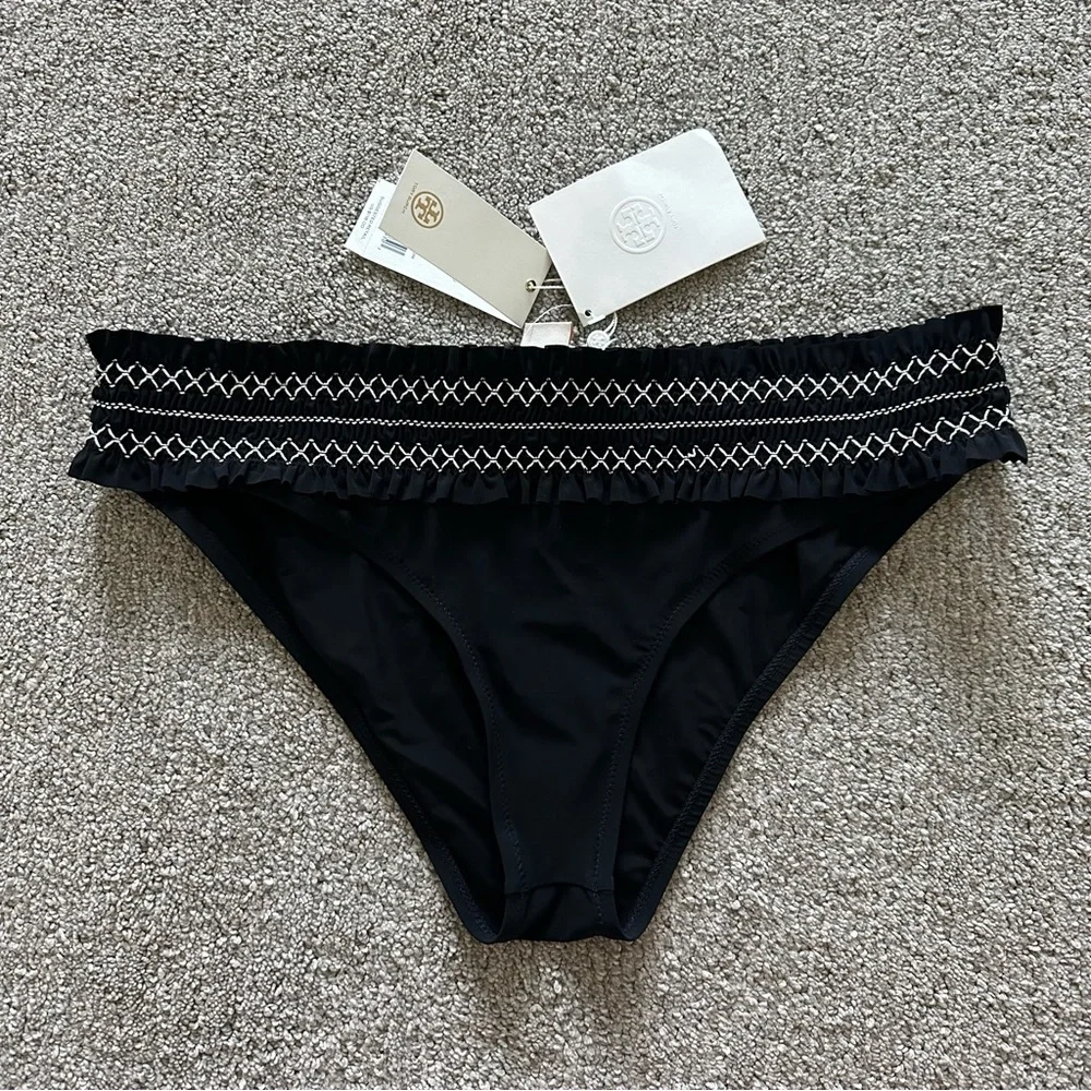 Tory Burch Womens Costa Hipster‎ Bottom Black XL